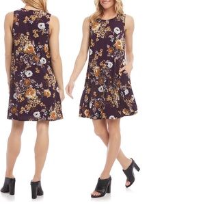 NWT Karen Kane Chloe Floral Print Shift Dress / Size Medium